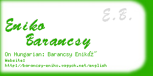 eniko barancsy business card